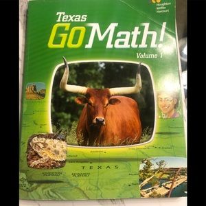 Texas Go Math vol.1 Grade 1 350 pages unwritten gently used